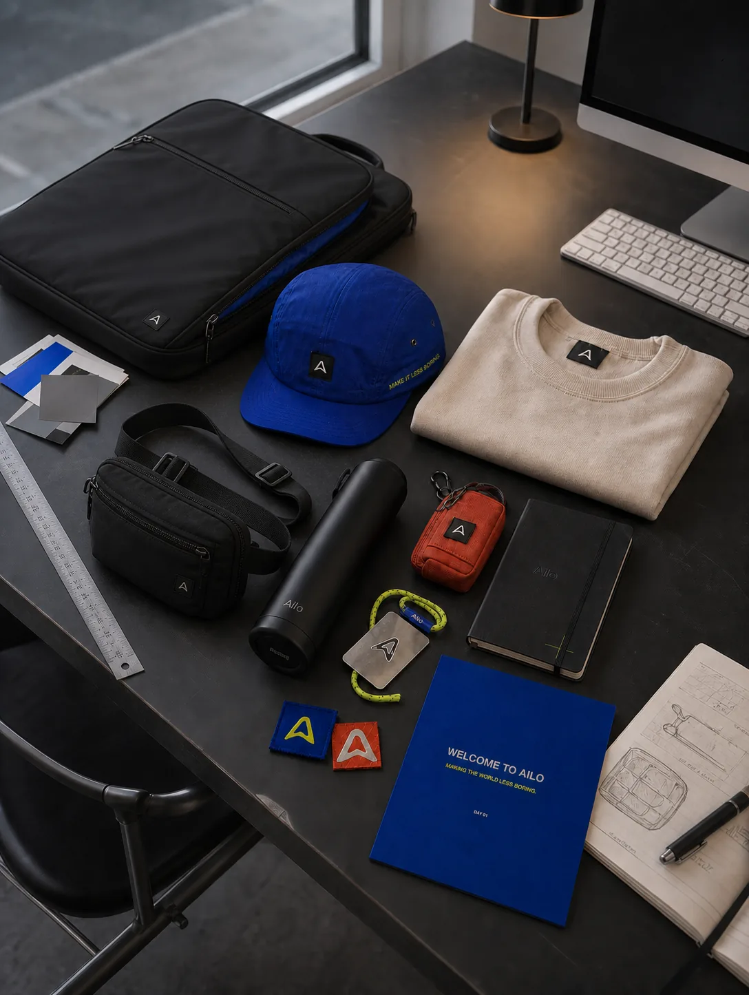Et lite univers av ting. Merchandise · visuell konseptstudie